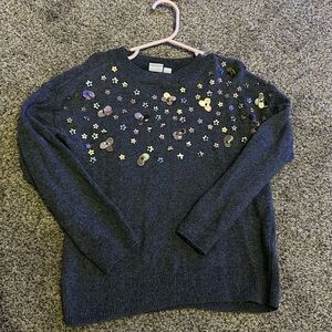 Beautiful Gap Kids Gray Sequin Sweater